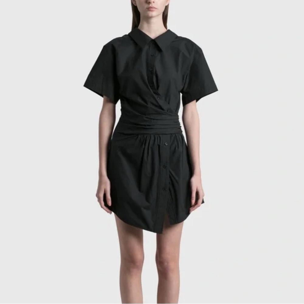 Alexander Wang Navy Blue Button-Up Mini Dress